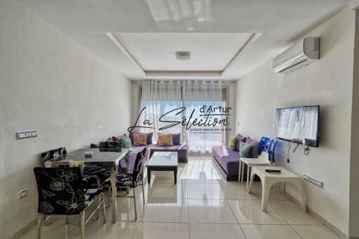 Furnished seaside studio for rent in a residence with swimming pool